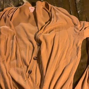 XL mustard yellow lightweight cardigan